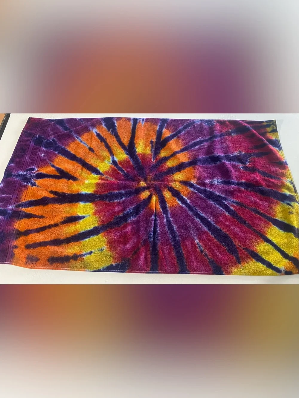 Vibrant hand made Tie-Dye Throw towels - Multicolor 100% cotton.